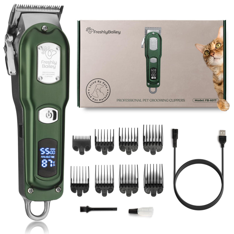 Cat Clippers for Matted Hair - Matted Cat Fur Remover - Low Noise Grooming Trimmer & Shaver | Pet Clippers for Long Hair Cats | Professional Pet Shaver with Detachable Guards - BeesActive Australia