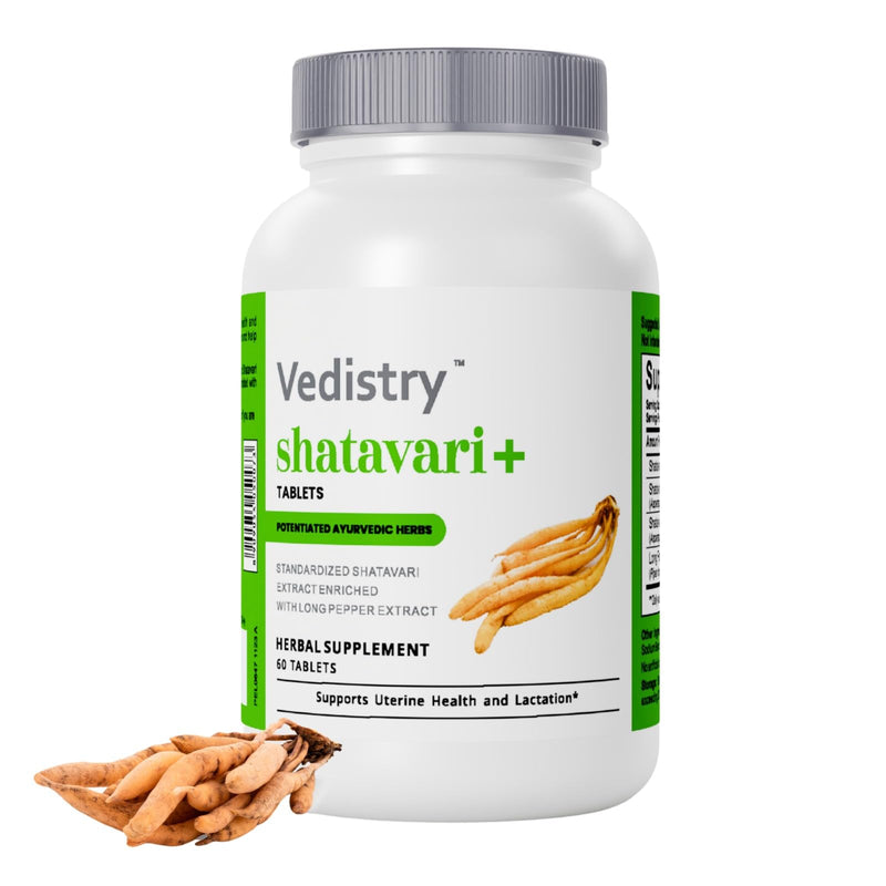 Shatavari Root Extract Tablets for Women | Hormonal Balance & Fertility Support | Lactation & Uterine Health Supplement | 1100mg with Long Pepper | 60 Vegan Tablets