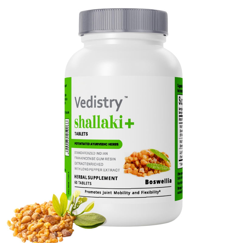 Shallaki Boswellia Serrata Extract Supplements for Women | 700mg Herbal Capsules for Bone and Joint Wellness | Indian Frankincense Supplement | 60 Vegan Tablets