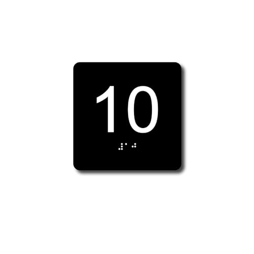 Nap Tags ADA Exam Room Sign, Tactile Braille, Black 6-10 #6-10