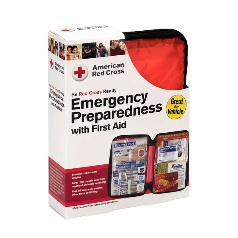 American Red Cross Officially Licensed Product, Large Deluxe Auto First Aid Kit with Soft Case, Emergency Supplies to Clean & Treat Minor Injuries, Keep Hydrated & Warm - BeesActive Australia