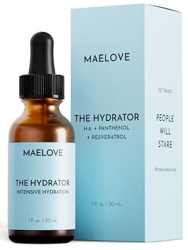 MAELOVE Hydrator Hyaluronic Acid B5 Serum with Resveratrol for Instantly Dewy Glow, Fills Fine Lines, Lightweight and Non Greasy, 1.0 fl oz 1 Fl Oz (Pack of 1)