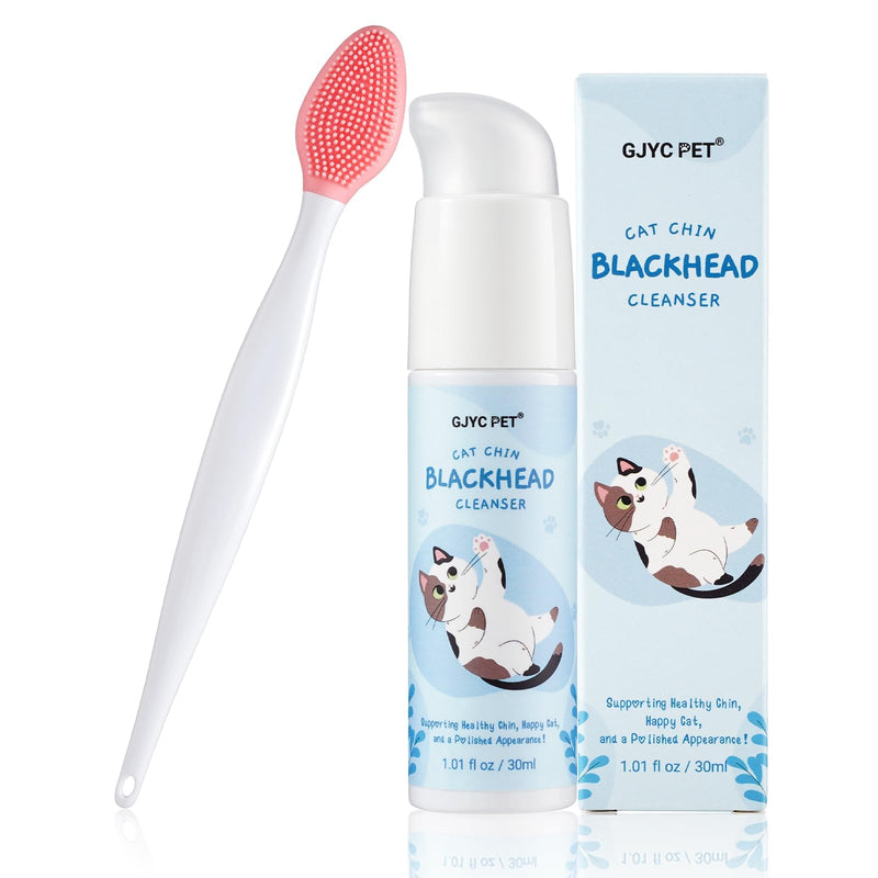 Cat Chin Acne Care Kit - Gently Removes Cat Chin Blackheads, Equipped with Cleansing Brush, Cruelty-Free, Nurtures Cat's Chin Softness and Freshness, 1.01 fl. oz - PawsPlanet Australia