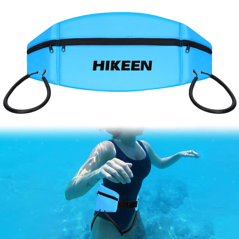 Hikeen Swim Belt for Adults/Kids,Water Aerobics Equipment with Fixing Straps and Zipped Pocket,Adults Pool Exercise Equipment for Pool Exercises and Workouts Blue Regular Size - BeesActive Australia