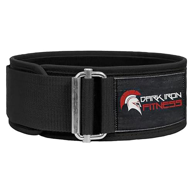 Dark Iron Fitness Self-Locking Weight Lifting Belt for Powerlifting, Squats, Premium Gym Core & Back Support, Weightlifting Training Equipment Large