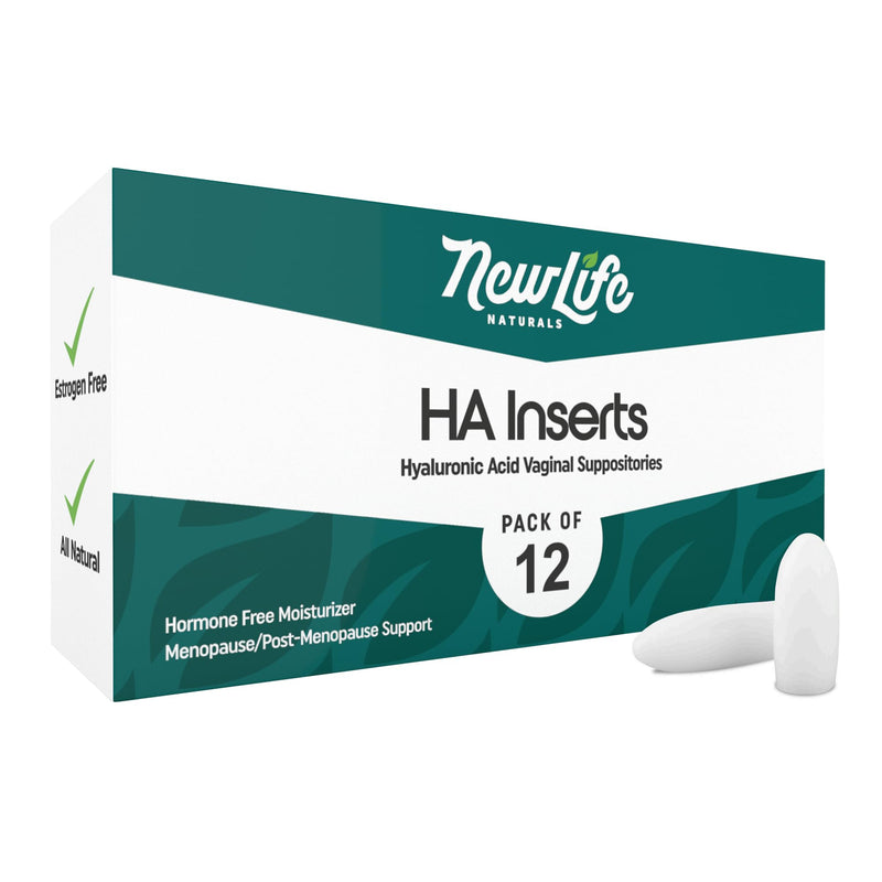 NewLife Naturals Hyaluronic Acid Vaginal Suppository for Dryness | Vaginal Dryness Support | Estrogen-Free Relief for Menopause | Hyaluronic Acid Suppositories for Women | USA-Made 12 Vaginal Inserts - BeesActive Australia