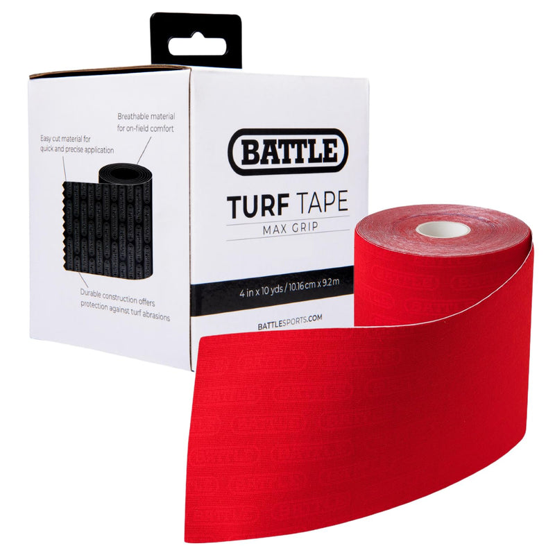 Battle Sports Football Turf Tape - Extra Wide - 30 feet, Waterproof Athletic Tape - Flexible, Breathable, Easy to Cut Red - BeesActive Australia