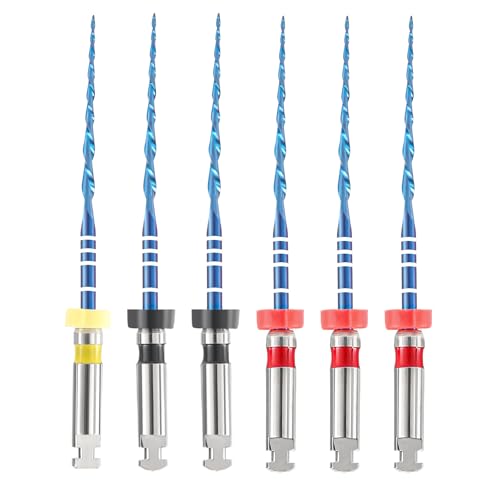 JMU 6 Pcs RC-B ONLY Niti Rotary Files, #25 * 3, #40 * 2, #50 * 1 21mm R25-R40-R50 (21mm)