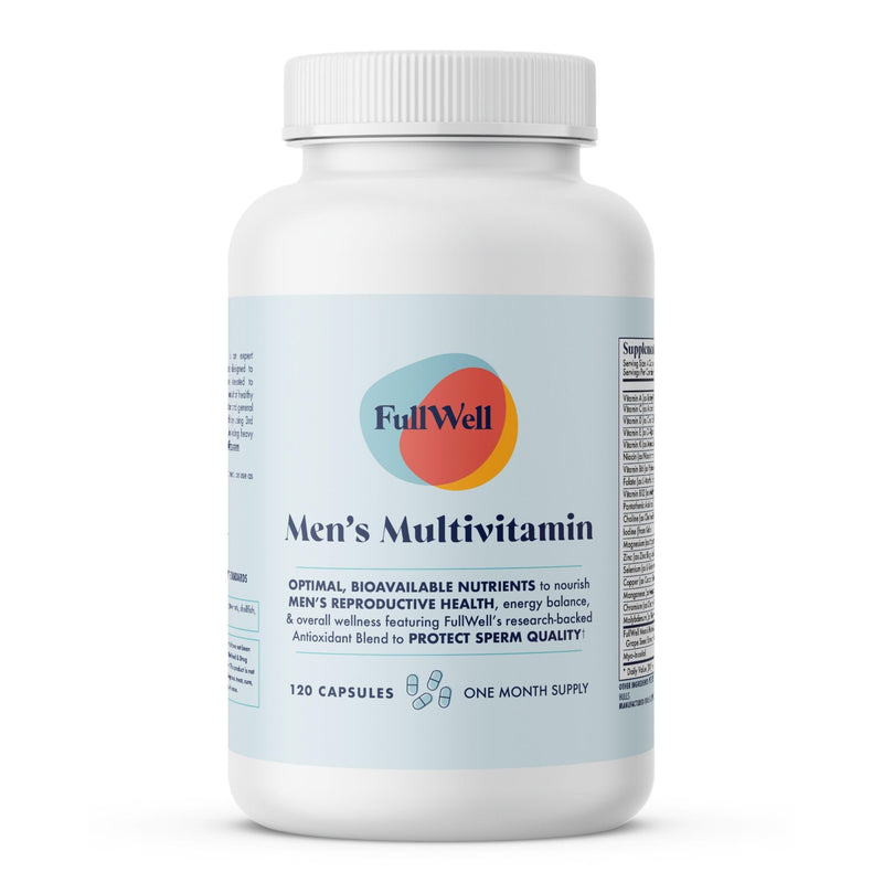 FullWell Men's Multivitamin, 120 Count (30 Servings) | Daily Multivitamin for General and Reproductive Health, Supports Sperm Health, Hormone Balance, and Fertility*