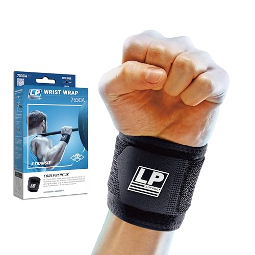 LP 753CA Adjustable Wrist Brace - Wrist Straps for Weightlifting, Crossfit, Tennis, Heavy Worker - Carpal Tunnel Wrist Brace for Work for Both Hands (Black, 1pc) 753CA - New One Size