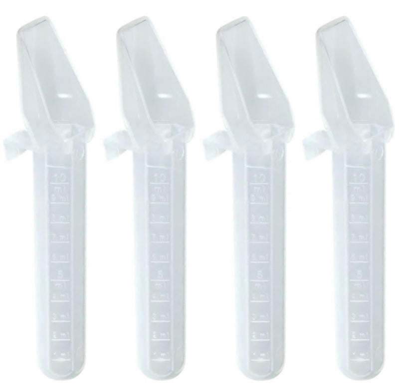 4 Pack Calibrated Medicine Spoon 2 TSP (10 ml) Plastic Oral Liquid Dose Medication Graduated Dispenser for Kids, Baby & Toddler 4