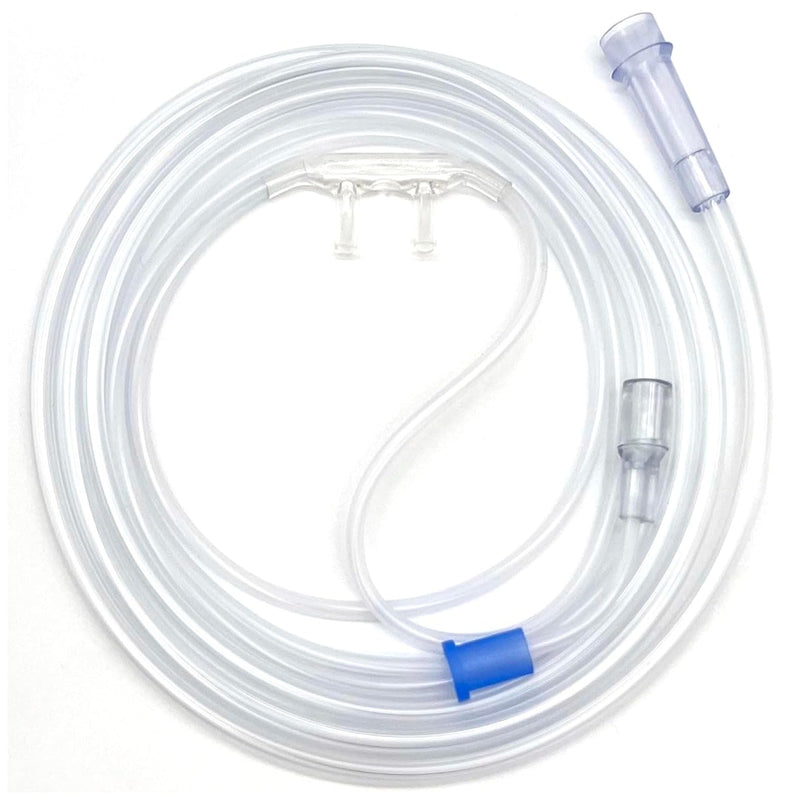 ResOne 7Ft Soft Adult Oxygen Nasal Cannula 5-Pack - Curved Prongs, Crush-Resistant Tubing - Nasal Tubes, Oxygen Concentrator Supplies - Soft Curved Nose Piece, Standard Size, Standard Flow 6 LPM Clear 7Ft_5Pk