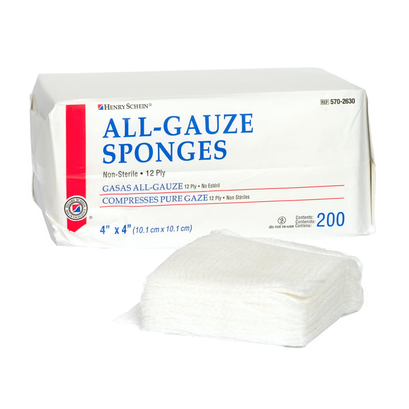 200/Pack Non-Sterile Gauze Pads 4’’ x 4’’ for Wound Dressing Gauze Sponge-Pads for Wound Care & Home First Aid Kits -12-Ply - 100% Cotton & Highly Absorbent 4x4 Inch (Pack of 200) - BeesActive Australia