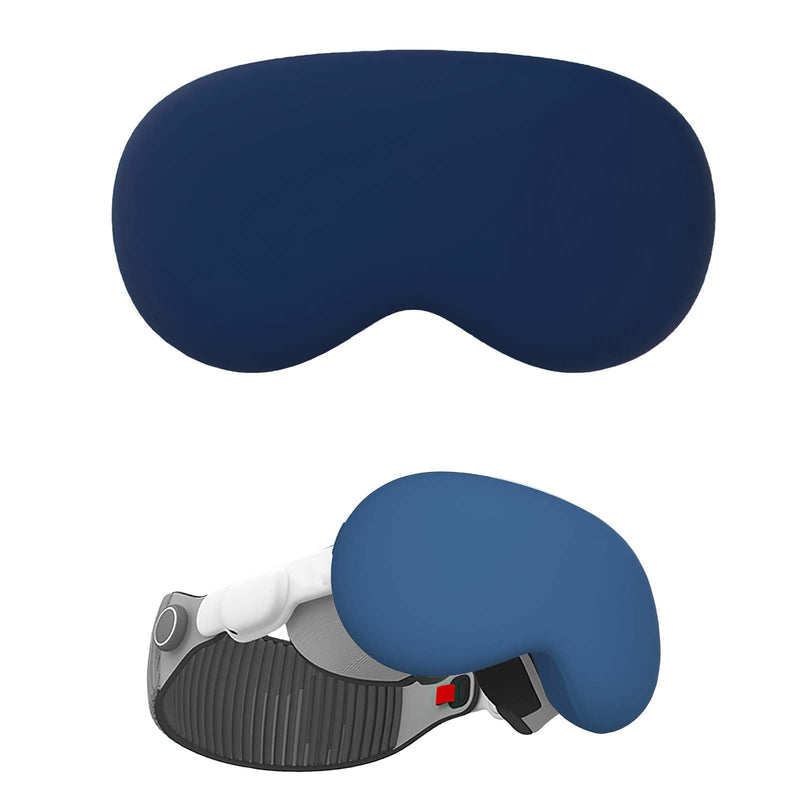 Silicone Soft Ultra Case for Apple Vision Pro VR 2024 Front Glass-Dust-Proof, Drop-Proof, not Easy to get Dirty Blue - BeesActive Australia