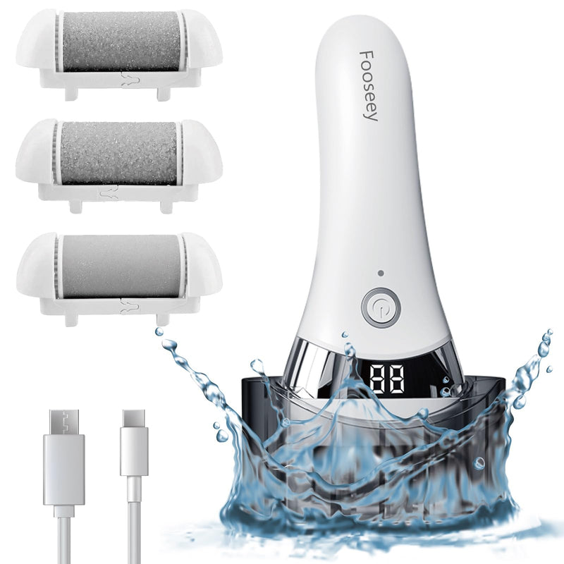 Upgraded Electric Foot Callues Remover, Portable Electric Foot Files with 3 Heads, Rechargeable Feet File for Foot Care, Waterproof Deadskin Remover, Pedicure Tool for Dry and Crack Feet - BeesActive Australia