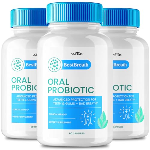 Best Breath Oral Probiotic - Best Breath Dental Probiotic for Teeth and Gums - Best Breath Advanced Supplement Pills for Healthier Teeth, Gums & Bad Breath, BestBreathe Oral Probiotic Reviews (3 Pack)