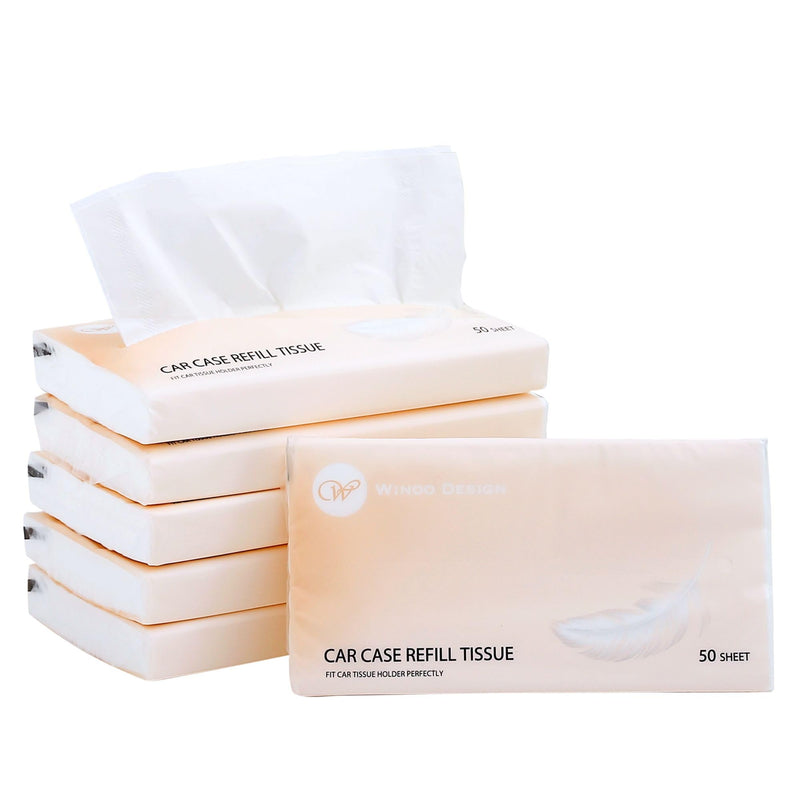 Car Tissue Refills 300 Sheets Facial Tissues Refills for Car Visor Tissue Holder, Travel Tissue Tubes Box Container Perfect Fit for Car Tissues Cylinder 1 Count (Pack of 300) - BeesActive Australia
