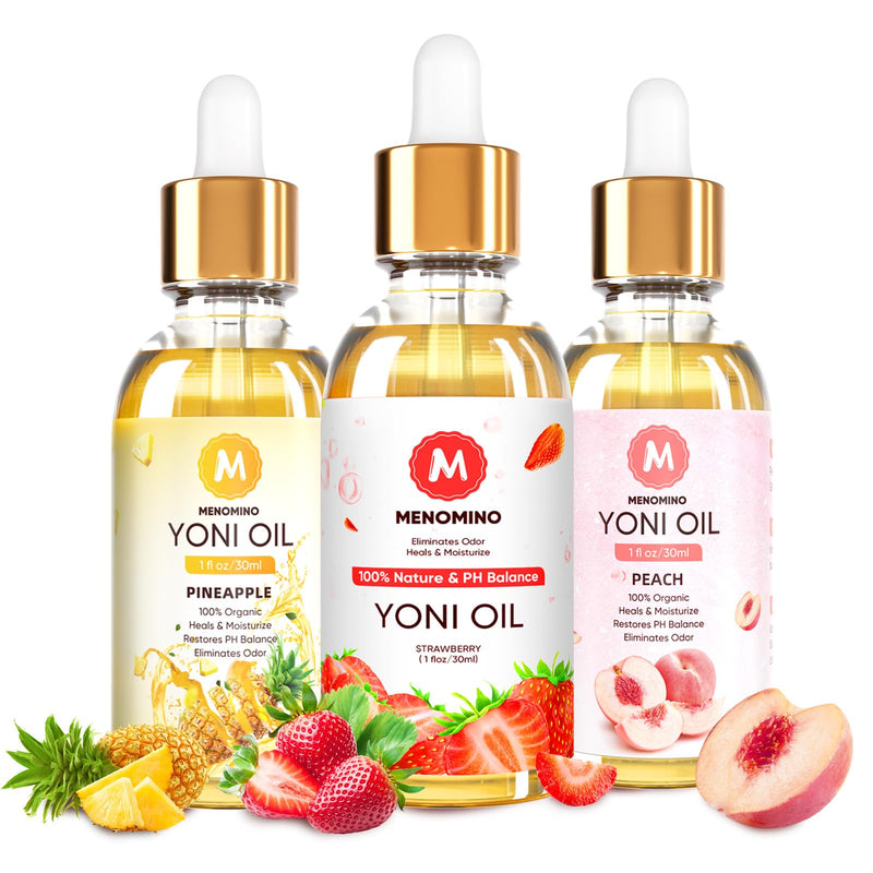 3 Pack Yoni Oil Feminine Oil for Women pH Balance - Feminine Deodorant with Pineapple Peach Strawberry Essential Oil, 1 fl oz/pc strawberry peach pineapple - BeesActive Australia