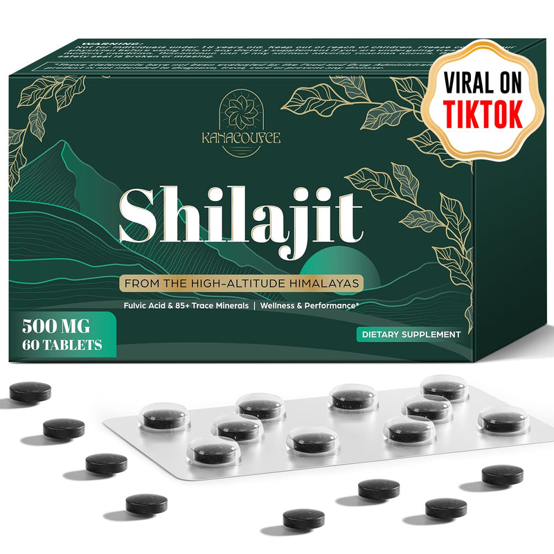 30,000 MG Shilajit Tablets, Shilajit Himalayan Organic, with Fulvic Acid & 85+ Trace Minerals, More Effective Than Shilajit Resin & Capsules, Shilajit for Men & Women, with Lab Test. 60 Count. 60 Count (Pack of 1) - BeesActive Australia