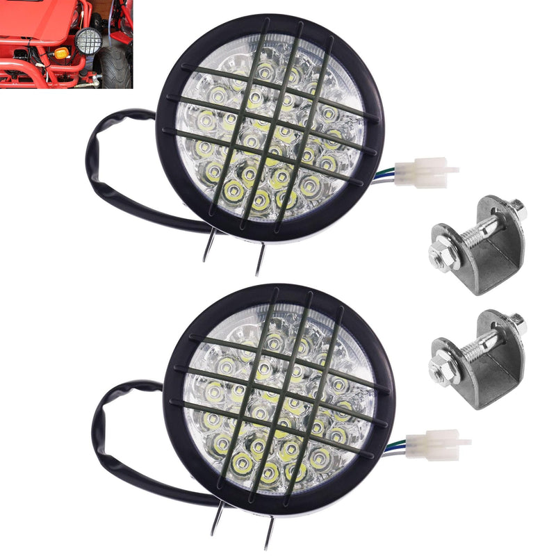 PRO BAT 12V LED Front Head Light Lamp for 110cc 125cc 150cc 200cc 250cc TaoTao Coolster Roketa Yamoto Vitacci JCL Peace Apollo Sej BULL KXD Sunl Kandi ATV Quad 4 Wheeler Go Kart