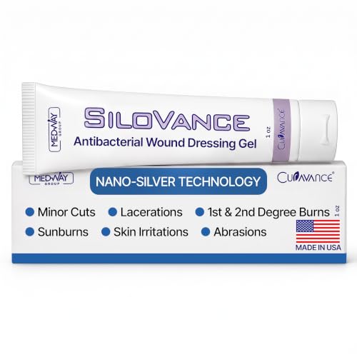 SiloVance Antibacterial Wound Dressing Gel with Silver Nano Tech, First Aid 4 Pack 1 Ounce