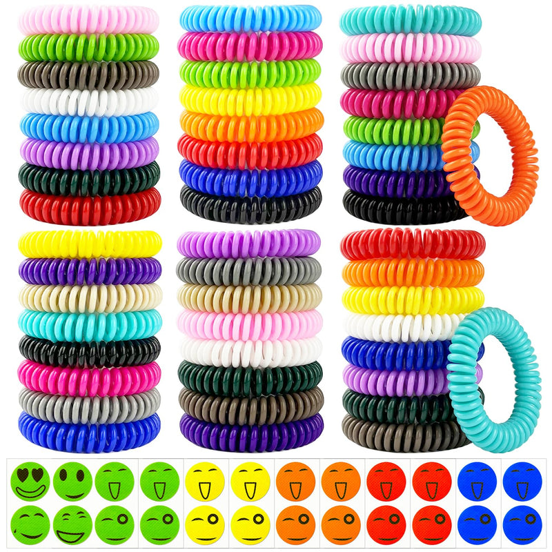 Mosquito Repellent Bracelets 50 Pack, Individually Wrapped Mosquito Repellent Bands with 60 Pcs Mosquito Repellent Stickers, DEET-Free Mosquito Wristbands Patches for Adults and Kids Indoor Outdoor - BeesActive Australia