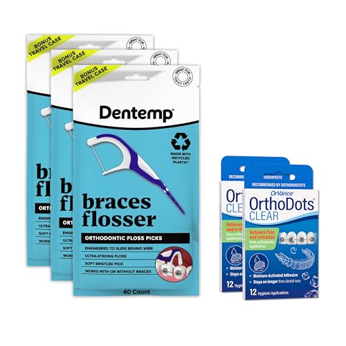 Braces Flosser 3 Pack & OrthoDots Clear 2 Pack – Clean and Protect Your Orthodontics