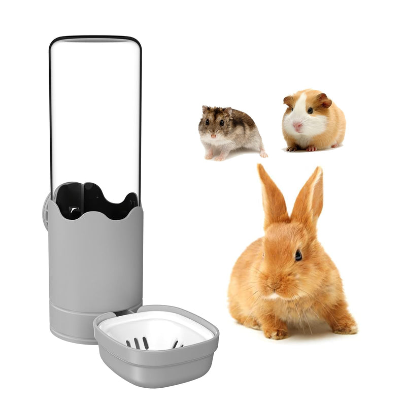 Pet Water Bottle for Cage Crate 17oz Rabbit Water Bottles Non-Drip Automatic Kettle Small Animal Water Bottle for Bunny Chinchilla Hedgehog Squirrel Ferret (Gray) Grey - BeesActive Australia