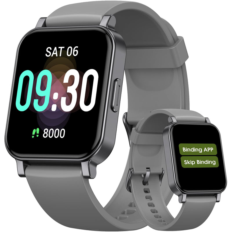 Pedometer Watch Senior Friendly No App/Phone Required, Waterproof Fitness Tracker Watch with Step Counter Calories/Sleep Tracker for Walking Running for Men Women Gray - BeesActive Australia