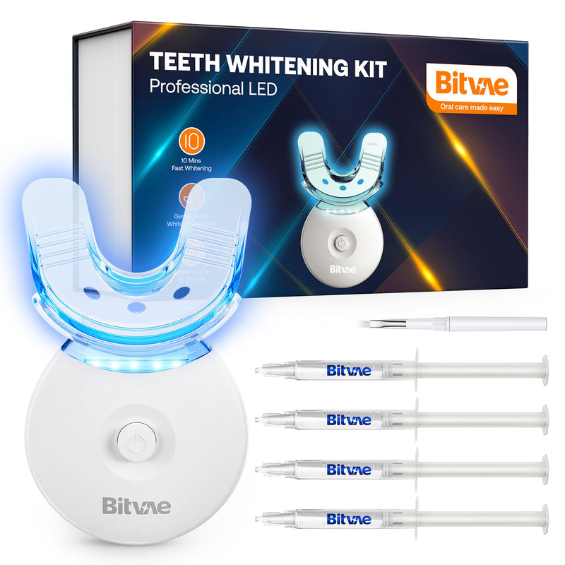 Bitvae Teeth Whitening Kit,Teeth Whitening Light with 4 Carbamide Peroxide Teeth Whitening Gel for Sensitive Teeth, Non-Sensitive Fast Teeth Whitener, Enamel Safe and Gentle White - BeesActive Australia