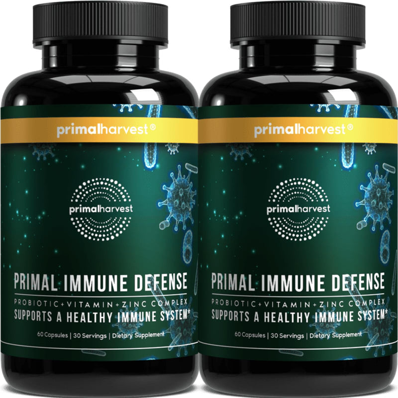 Primal Harvest Immune Defense - Daily Supplement, Gluten & Soy Free 30 Count (Pack of 2)