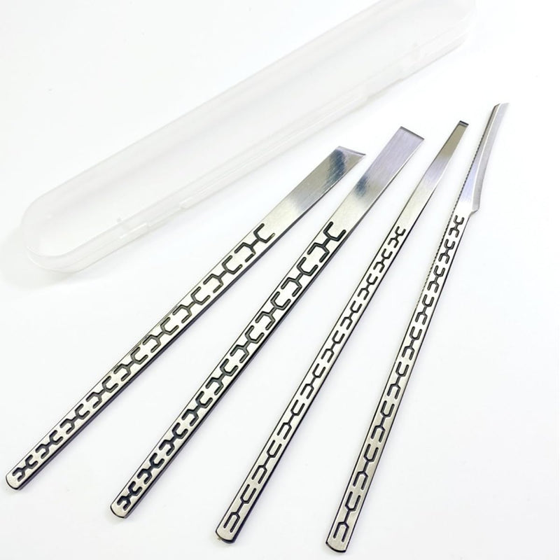 Stainless steel ingrown toenail pedicure knife set,professional foot skin scraper repair sharp blade kit for nail corn callus paronychia treatment. (4) 4