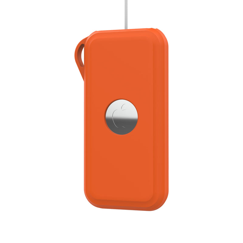 Silicone Case for Apple Vision Pro Battery, Liquid Silicone Case, Full Body Protective Cover, Shockproof, Slim Fit, Comes with a Metal Key Ring to Hang on Your Backpack (Orange) Orange - BeesActive Australia