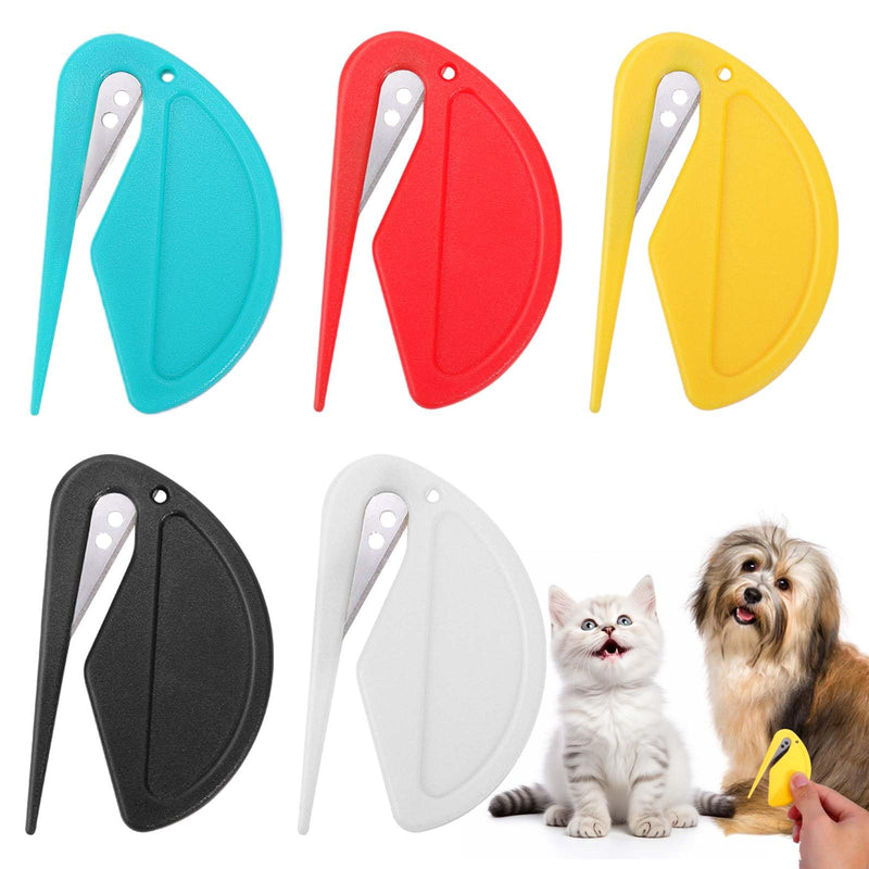 5 Pcs Knotting Comb Pet Grooming Tool, De Knotting Comb for Dog,Cats,2024 Multifunctional Pet Hair Shedding Tool Supplies for Removing Tangled and Loose Hair 5 pcs - BeesActive Australia