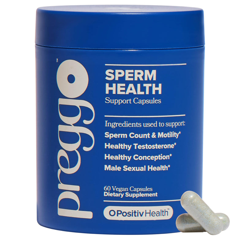 O Positiv Preggo Sperm Health Capsules for Men - OBGYN-Formulated for Improved Sperm Count & Motility with Tongkat Ali, NAC, Alpha Lipoic Acid ‚Äì Male Reproductive Health, 60 Count (Pack of 1)
