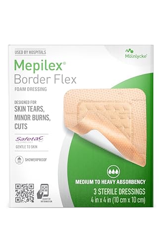 Mepilex Border Flex 4 x 4 in (10 x 10 cm) Hospital Quality Dressings