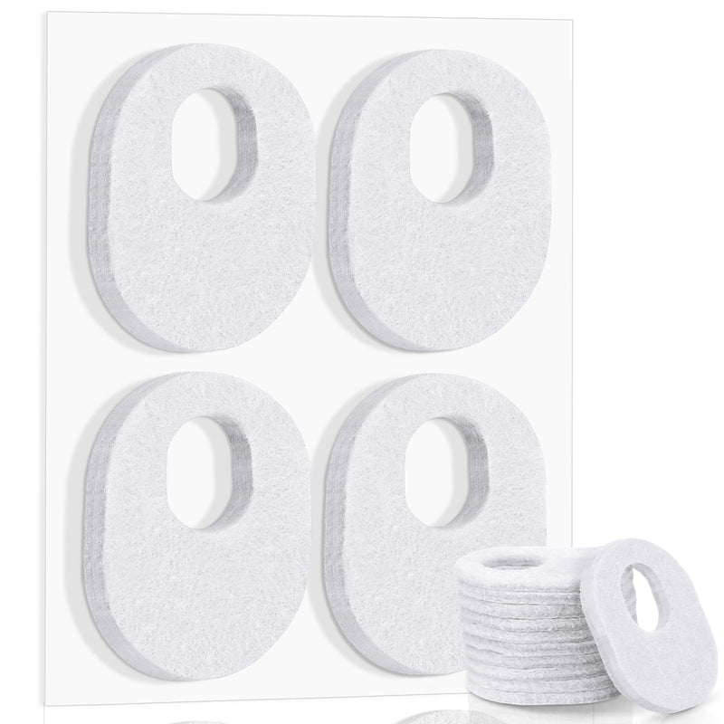 WILLBOND 48 Pack Callus Pads Soft 1/4" Thick Oval Shape Corn Pads 1/8" Felt Callus Cushions Adhesive Corn Protectors for Men Women Feet Toes Pain Relief(White, 1/4 Inch) White - BeesActive Australia