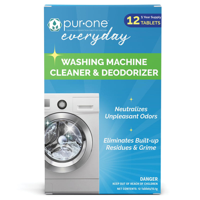 Washing Machine Cleaner & Deodorizer - Eliminates Built-up Residues, Grime & Odors, Deep Cleaning, For All Makes & Models, Top & Front Load Laundry Washers, 12 Pack Monthly Maintenance Solution - BeesActive Australia