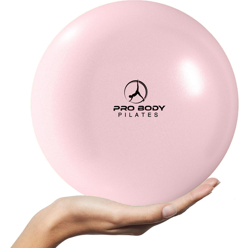 ProBody Pilates Exercise Balls Physical Therapy - 9 Inch Small Exercise Ball for Between Knees for Rehab, Barre, Core, Stability & Yoga Rose