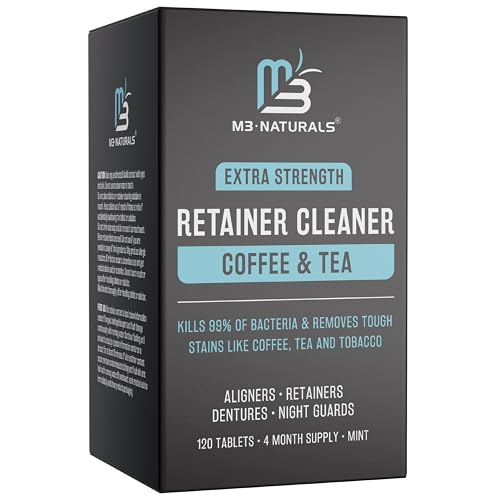 Coffee & Tea Retainer Cleaner Tablets, Mint, 4 Month Supply by M4