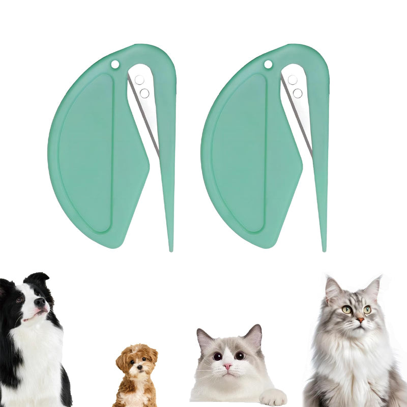 Knotting Comb, Cat Comb, Cat Massage Comb, Pet Spray Hair Removal Comb, Pet Grooming Accessories for Dog (A-2Pcs-Green) A-2Pcs-Green - BeesActive Australia