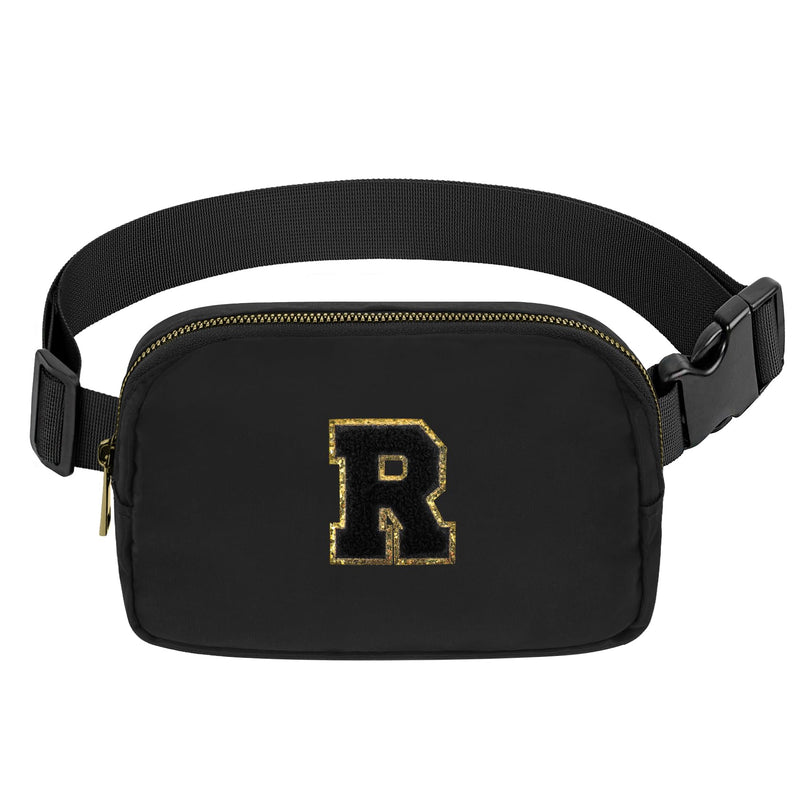 Birthday Gifts Christmas Personalized Gift for 4 5 6 7 8 9 10 11 12 13 14 Year old Girls Teen Sister Kid Initial Letter Fanny Pack Trendy Stuff Crossbody Bag Black Letter R 1 Pack Initial Letter Black
