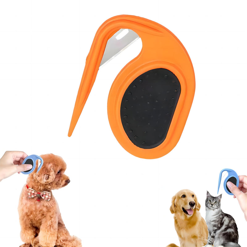Knotting Comb for Cats, Multifunctional Dog Comb for Dog, Pet Hair Removal Tool, Cat Dog Knot Remover, Grooming Comb for Dogs and Cats, Pet Knotting Comb for Medium to Long Hairs (1PC, Orange) - BeesActive Australia