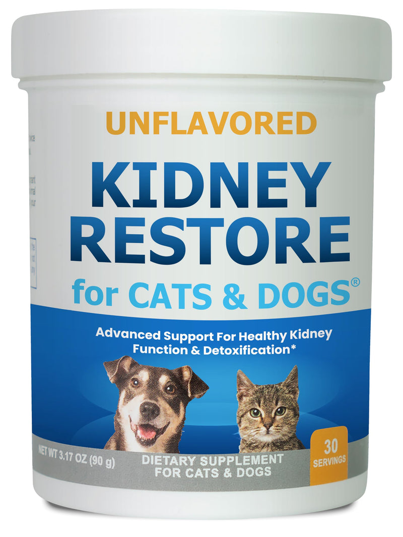 Kidney Restore Cats & Dogs Unflavored for Supporting Normal Kidney Function, Creatinine, Pet Renal Kidney Health Supplement Felines Canines 1 Pack - PawsPlanet Australia