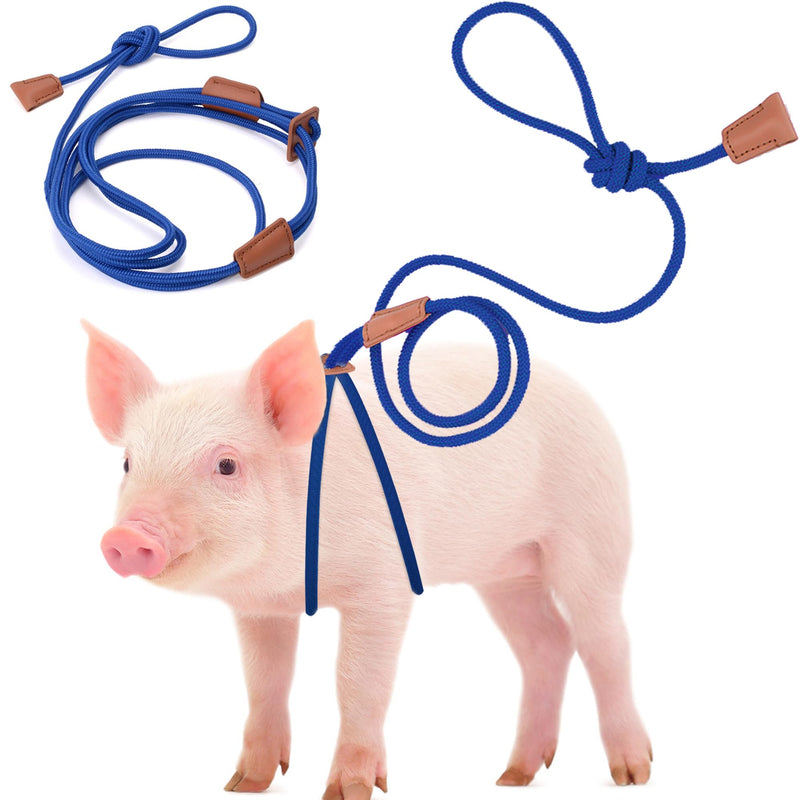 Mini Pig Harness & Leather, Pet Pig Supplies, Adjustable Rope (9 inches Long -1/2 inches Diameter), Suitable for Small and Medium-Sized Pet Pigs(Blue) Blue - BeesActive Australia