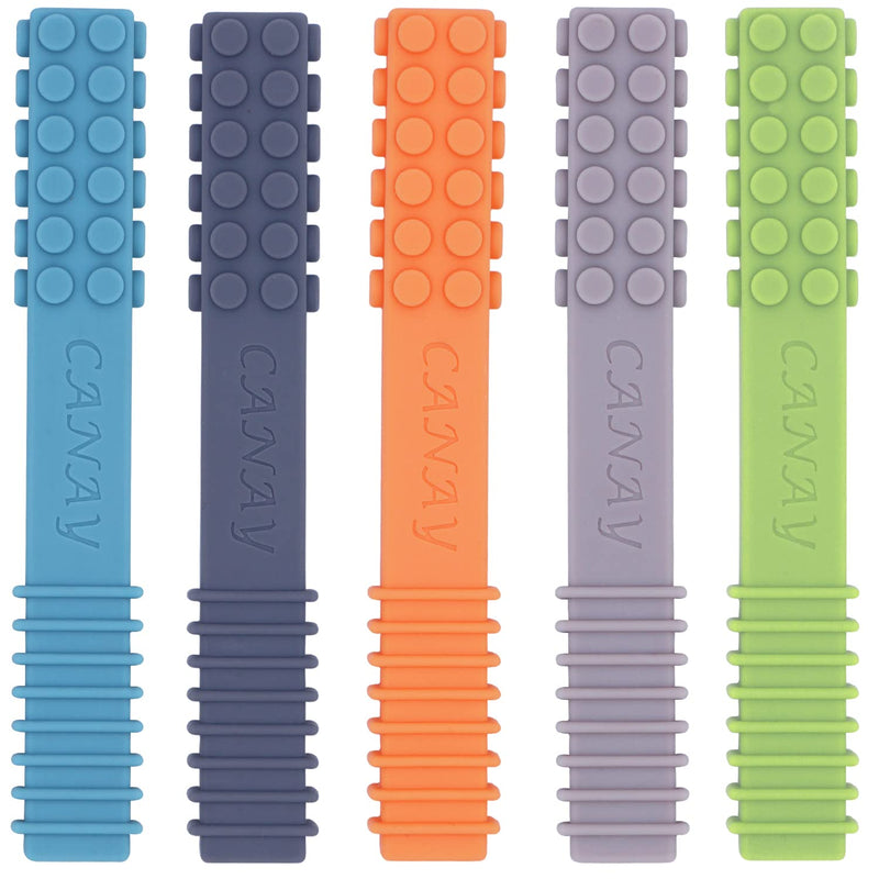 Xtra Tough Sensory Chew Stick Toys (5 Pack) - Designed for ADHD, Autism, SPD, Oral Motor Stimulation, Special Needs - Extra Tough Sensory Oral Motor Chew Tool (Toughest - Aggressive Chewer) Toughest - Aggressive Chewer