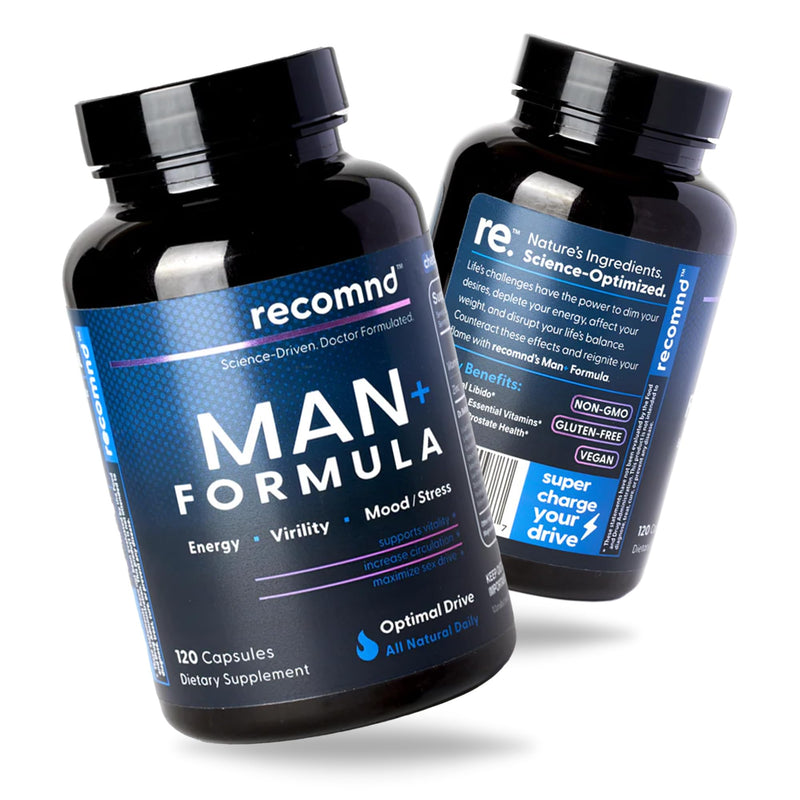 Nutrition - Man+ Formula, Energy Support, Muscle Support Supplements for Men with Vitamin E, Saw Palmetto, Red Korean Ginseng, and More, 120 Capsules