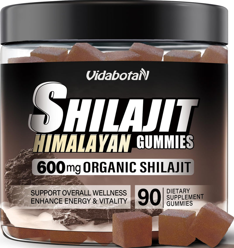Shilajit Gummies 600 MG, 85+ Trace Minerals, Fulvic Acid, Pure Shilajit with Ashwagnadha, Black Seed Oil for Men & Women, Sugar Free, Lemon Flavor, 90 Gummies - BeesActive Australia