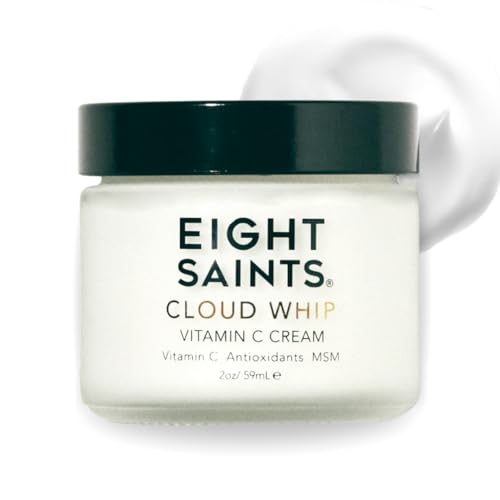 Eight Saints Skincare Cloud Whip Vitamin C Face Moisturizer, Day Cream For Women, Anti Aging Cream To Reduce Fine Lines and Wrinkles, with Vitamin B5, Cocoa Butter, and Jojoba Oil, 2 Ounces(Unscented) Unscented
