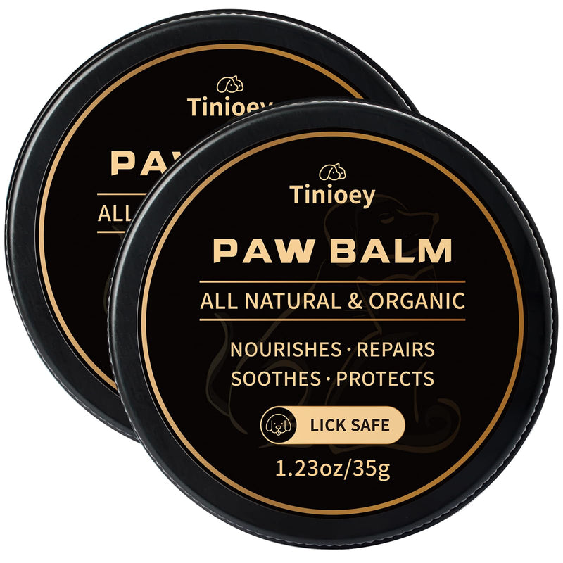 All-Natural Lick Safe Dog Paw Balm for Dogs & Cats | 2 Pack Dog Paw Pad Balm Paw Protector, Moisturizer & Soother for Dry Cracked Paws & Noses | Snout Soother for Dogs (1.23oz*2) - PawsPlanet Australia